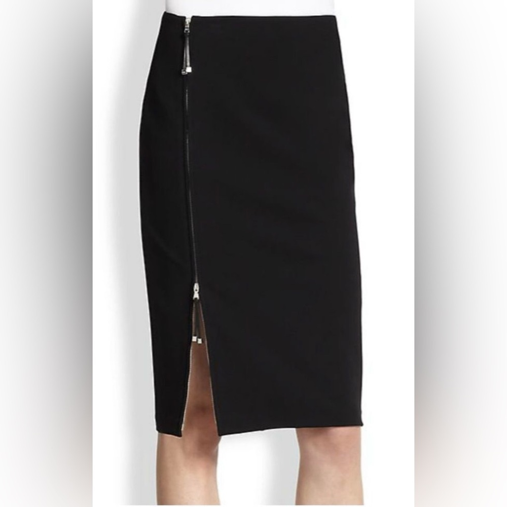 Ralph Lauren Black Label Midi Pencil Skirt with Zipper Slit
